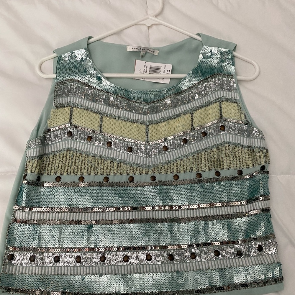 Sequin crop top